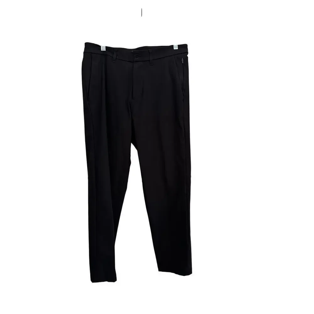 Lululemon Men's Black High Rise Slim Fit Commission Pants Size 31